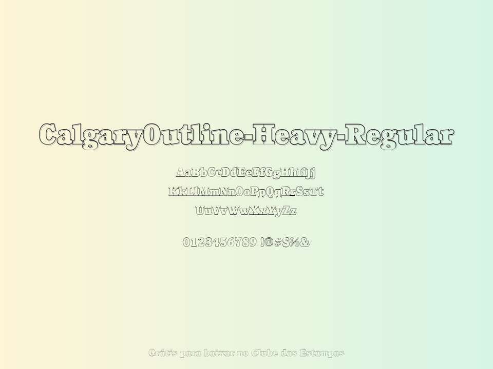 Fonte Calgaryoutline Heavy Regular Grátis Para Baixar