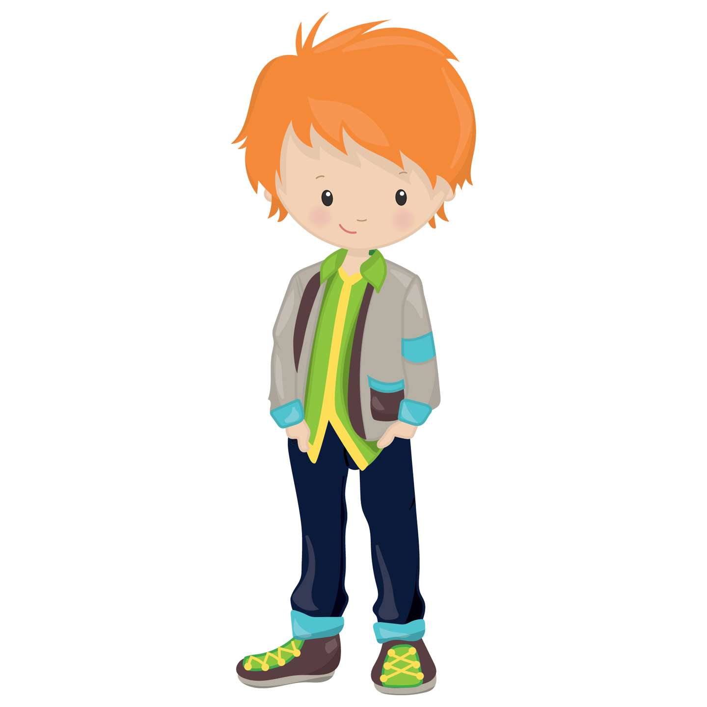 Menino Cartoon Cabelo Laranja Personagens Png Grátis Para Baixar