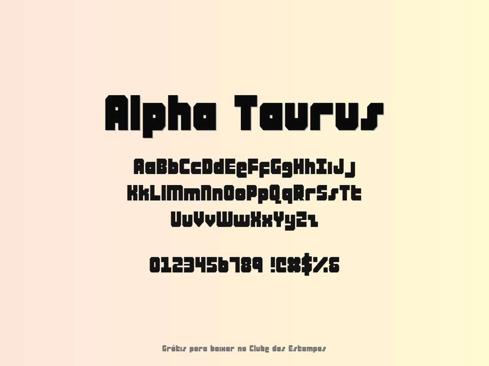 Fonte Alpha Taurus Grátis Para Baixar