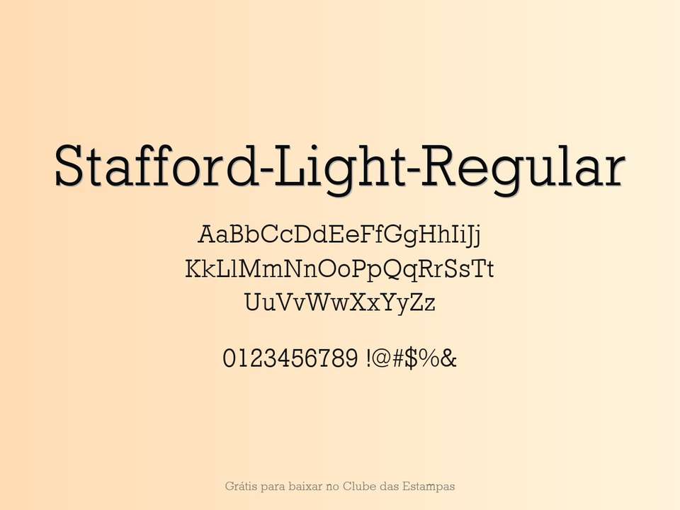 Fonte Stafford Light Regular Grátis Para Baixar
