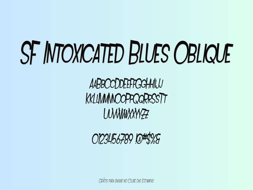 Fonte Sf Intoxicated Blues Oblique Grátis Para Baixar