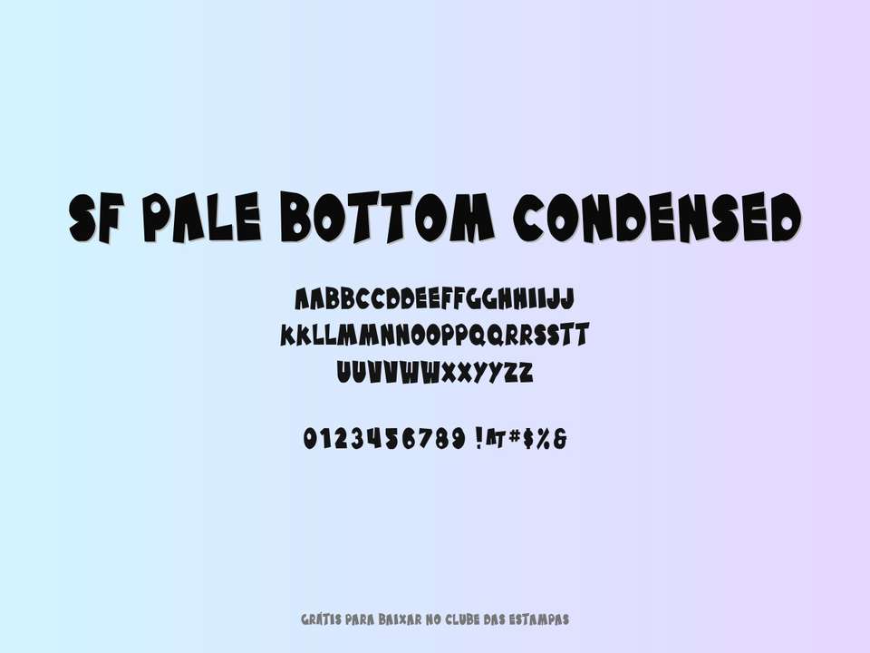 Fonte Sf Pale Bottom Condensed Grátis Para Baixar