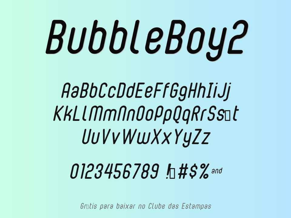 Fonte Bubbleboy2 Grátis Para Baixar