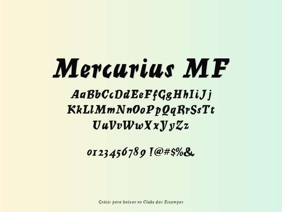 Fonte Mercurius Mf Grátis Para Baixar