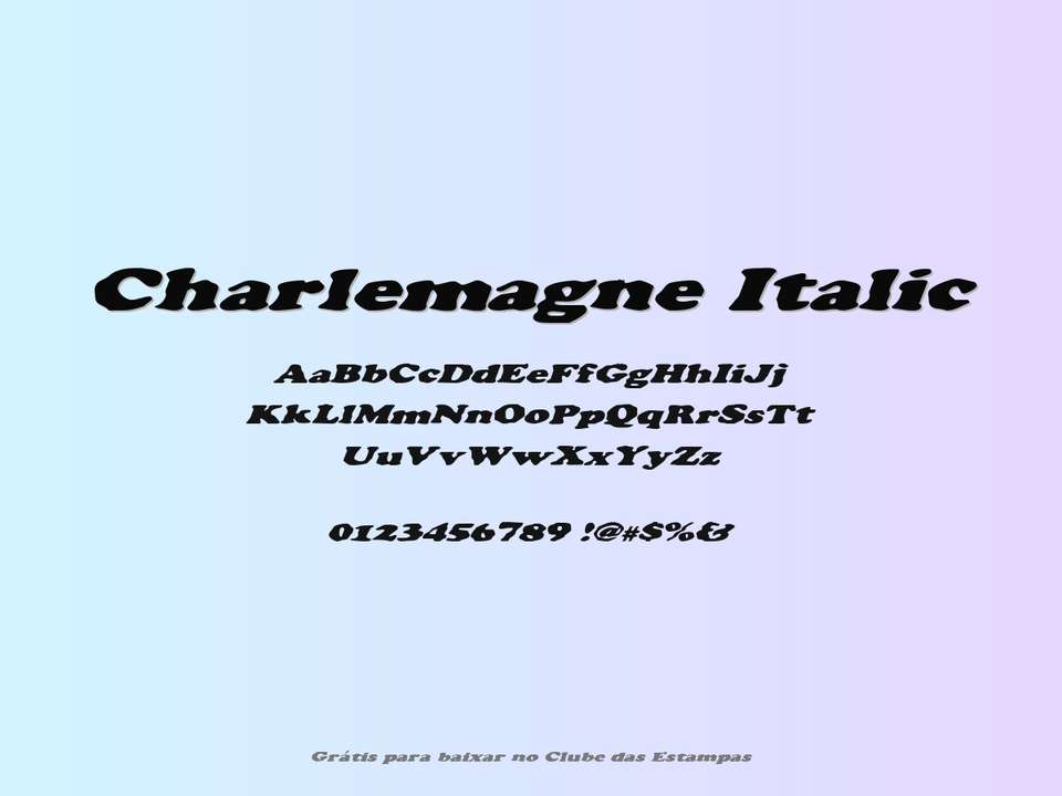 Fonte Charlemagne Italic Grátis Para Baixar