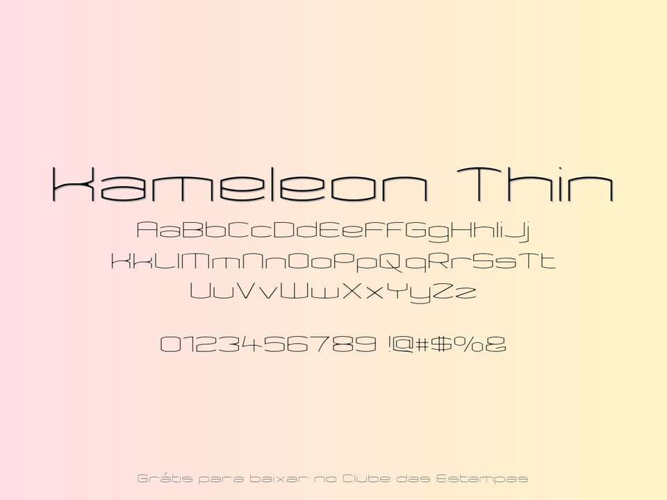 Fonte Kameleon Thin Grátis Para Baixar
