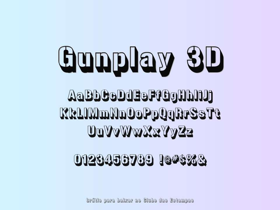 Fonte Gunplay 3d Grátis Para Baixar