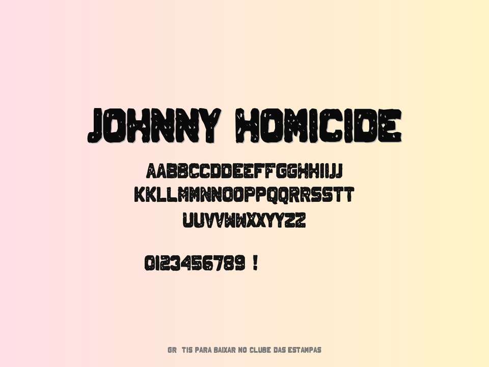 Fonte Johnny Homicide Grátis Para Baixar