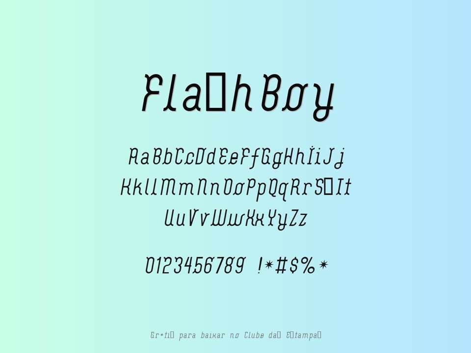Fonte Flashboy Grátis Para Baixar