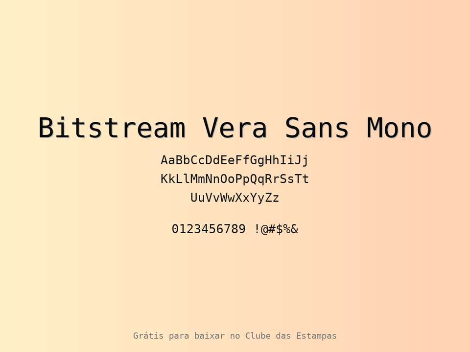 Fonte Bitstream Vera Sans Mono Grátis Para Baixar