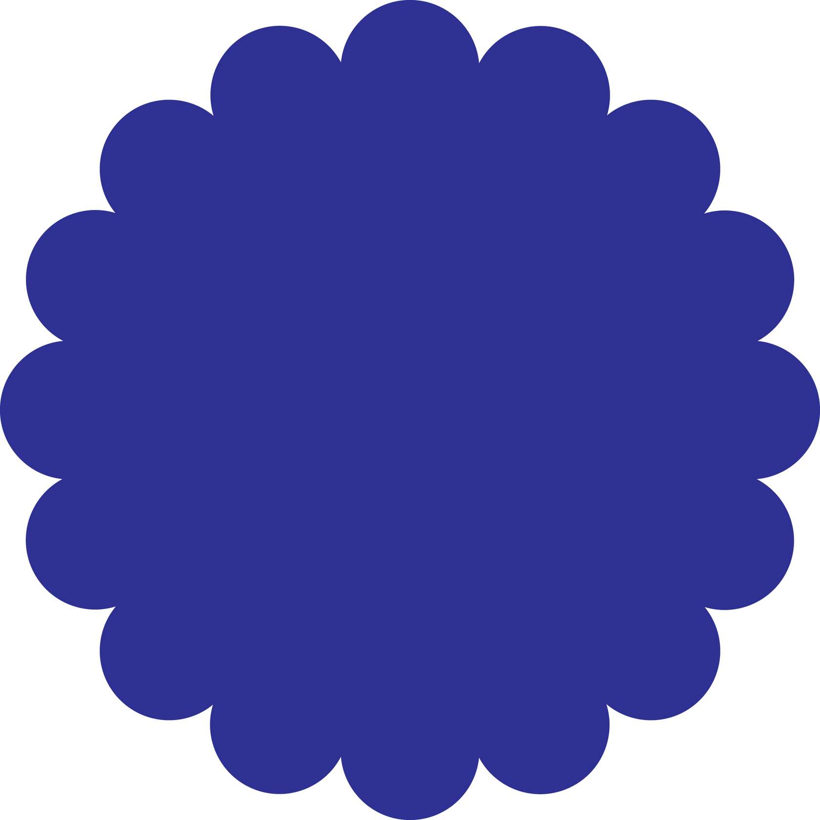 Forma Azul Escuro Festonada Design Gráfico Png Grátis Para Baixar