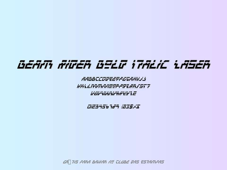 Fonte Beam Rider Bold Italic Laser Grátis Para Baixar