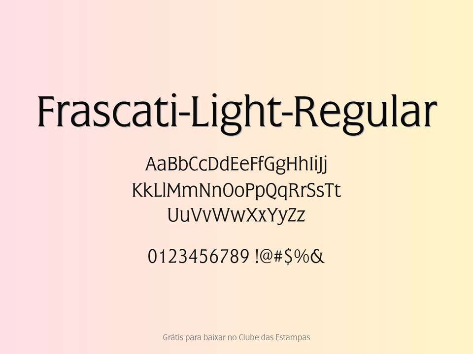 Fonte Frascati Light Regular Grátis Para Baixar