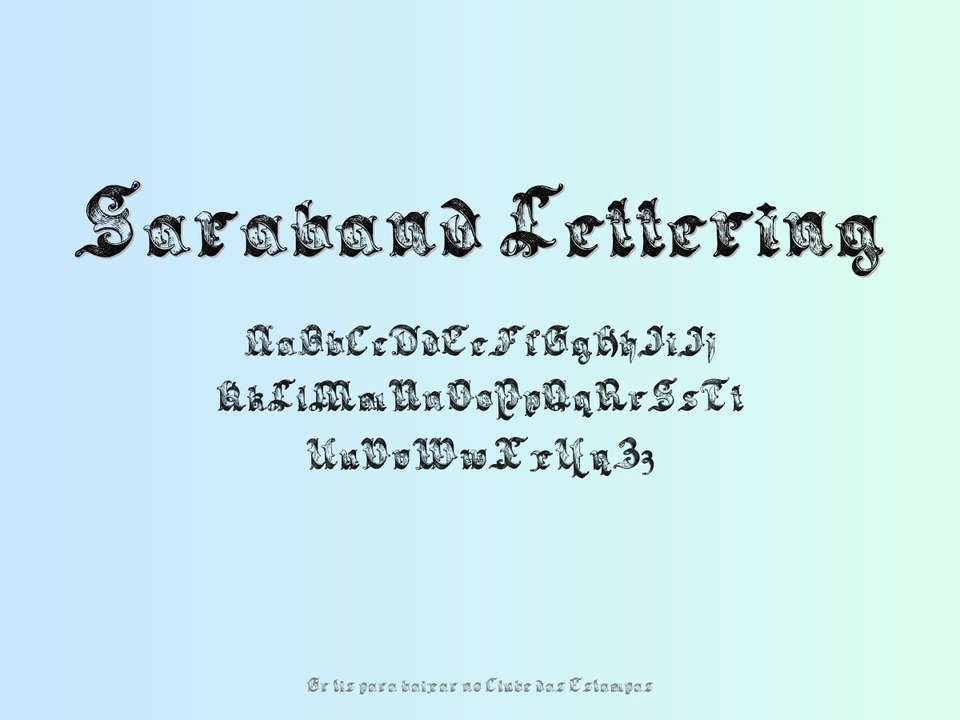 Fonte Saraband Lettering Grátis Para Baixar