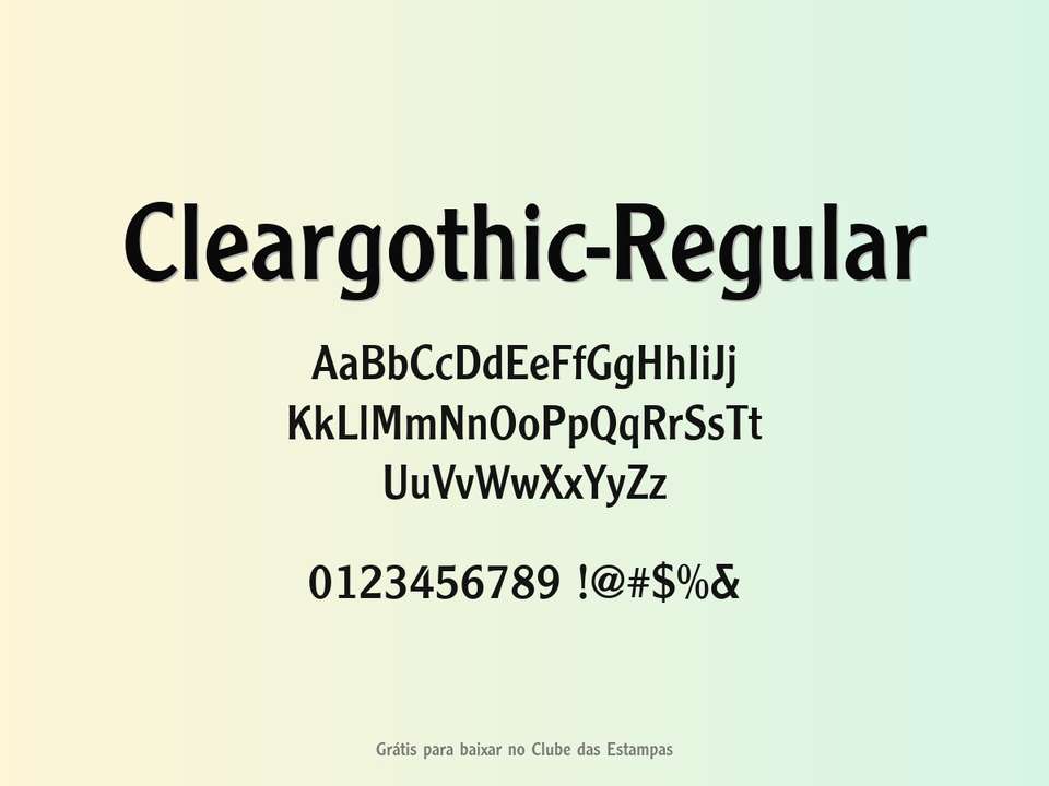 Fonte Cleargothic Regular Grátis Para Baixar