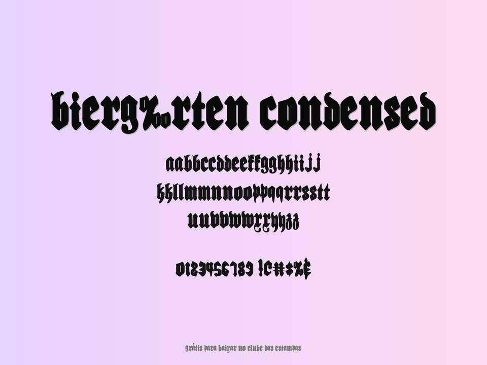 Fonte Bierg‰rten Condensed Grátis Para Baixar