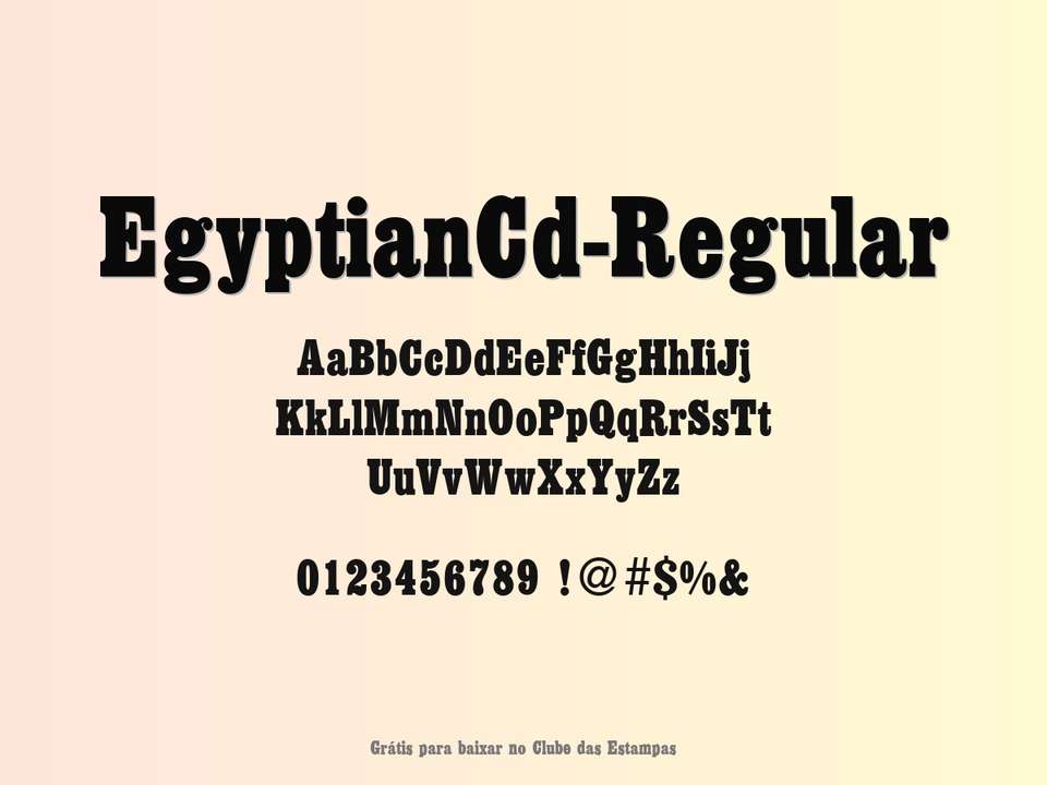 Fonte Egyptiancd Regular Grátis Para Baixar