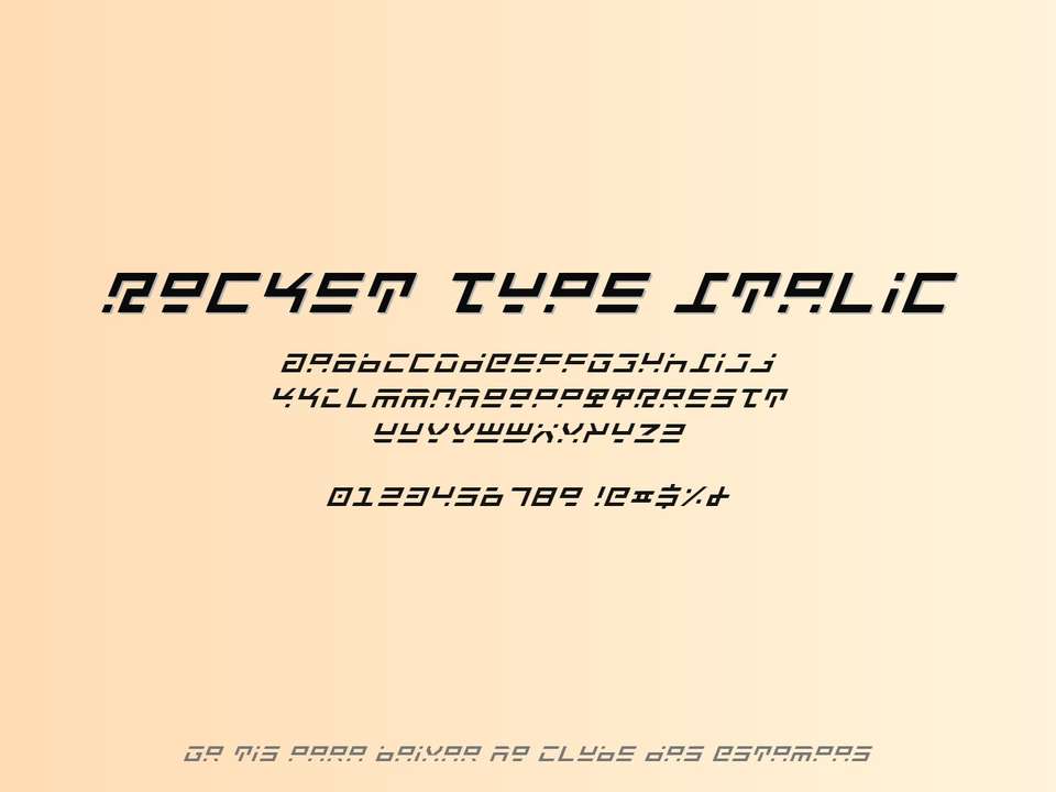 Fonte Rocket Type Italic Grátis Para Baixar