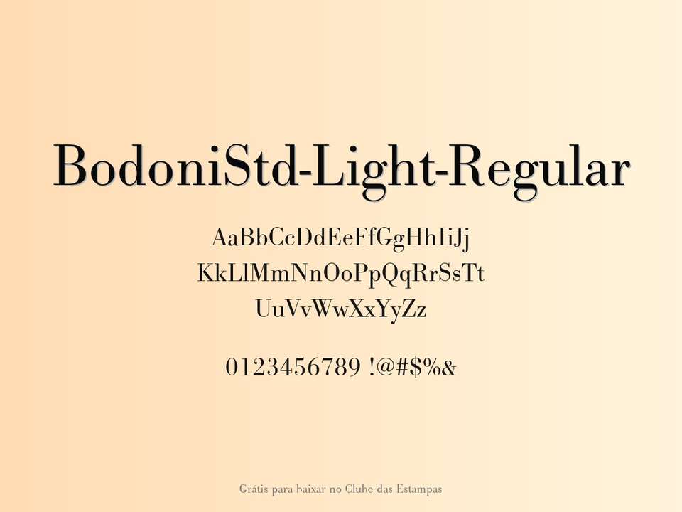 Fonte Bodonistd Light Regular Grátis Para Baixar