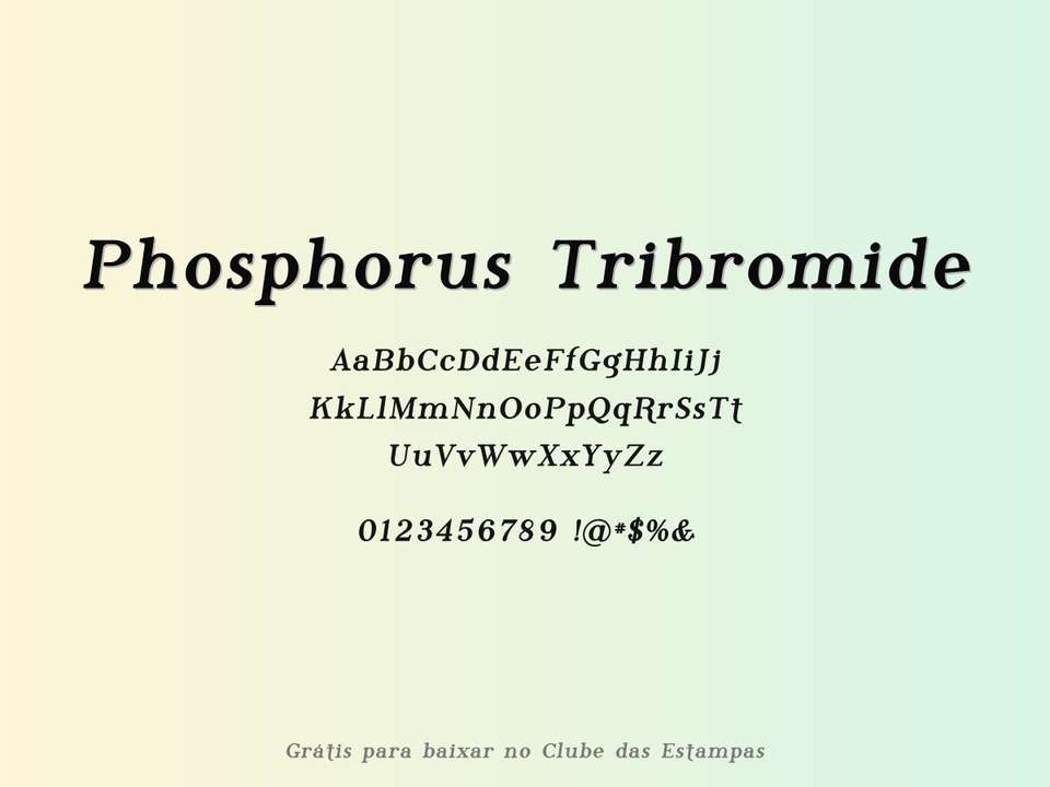 Fonte Phosphorus Tribromide Grátis Para Baixar