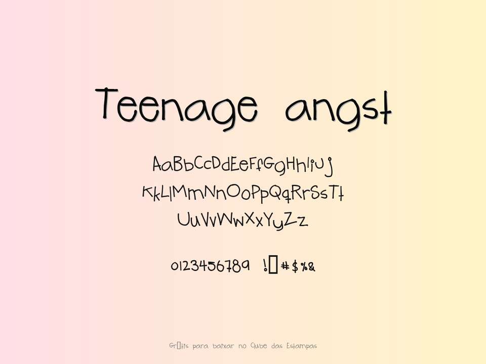 Fonte Teenage Angst Grátis Para Baixar