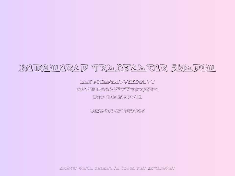 Fonte Homeworld Translator Shadow Grátis Para Baixar