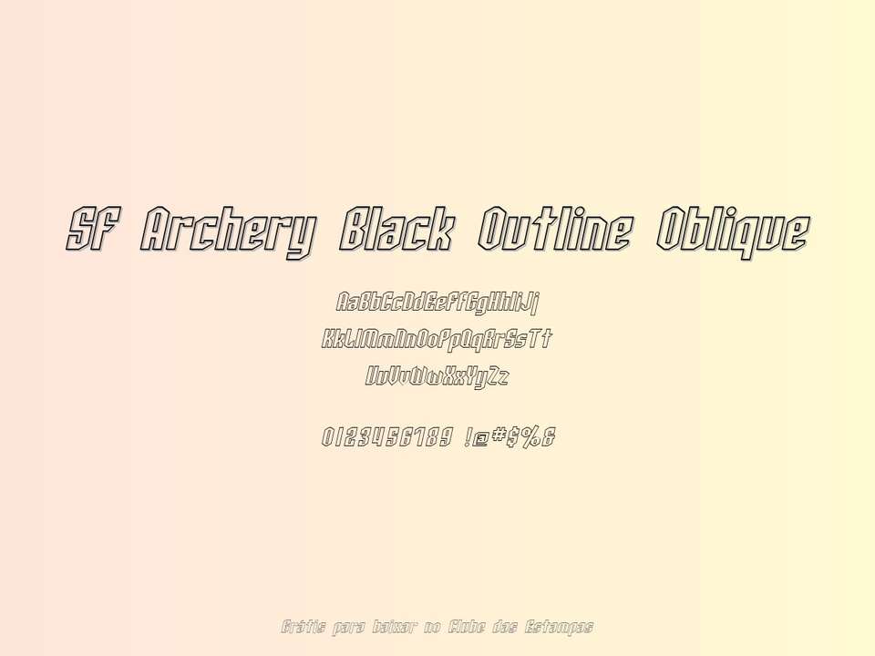 Fonte Sf Archery Black Outline Oblique Grátis Para Baixar