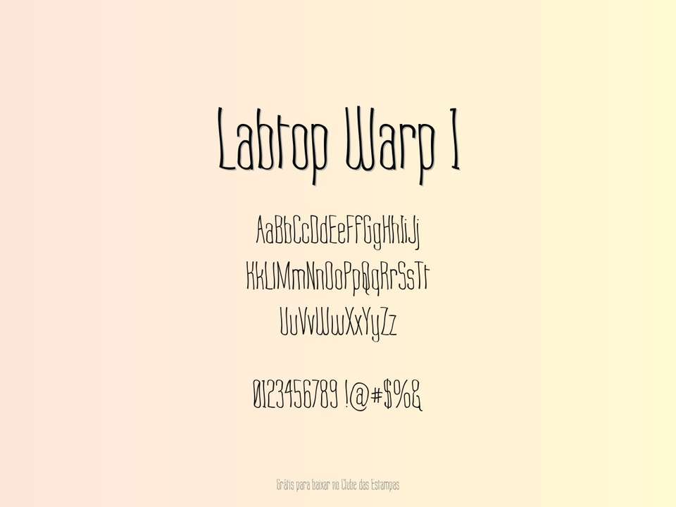 Fonte Labtop Warp 1 Grátis Para Baixar