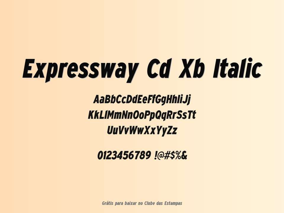 Fonte Expressway Cd Xb Italic Grátis Para Baixar