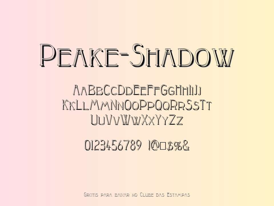 Fonte Peake Shadow Grátis Para Baixar