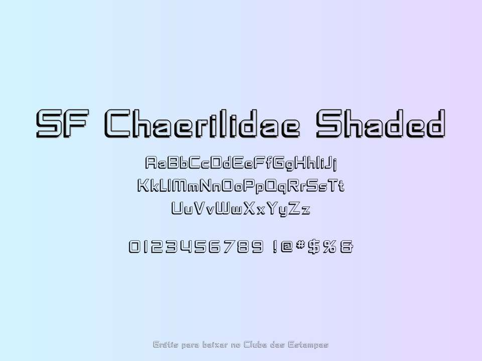 Fonte Sf Chaerilidae Shaded Grátis Para Baixar