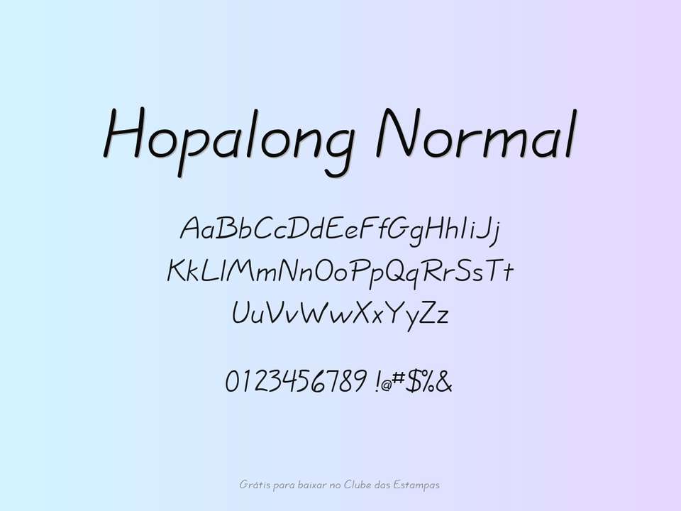 Fonte Hopalong Normal Grátis Para Baixar