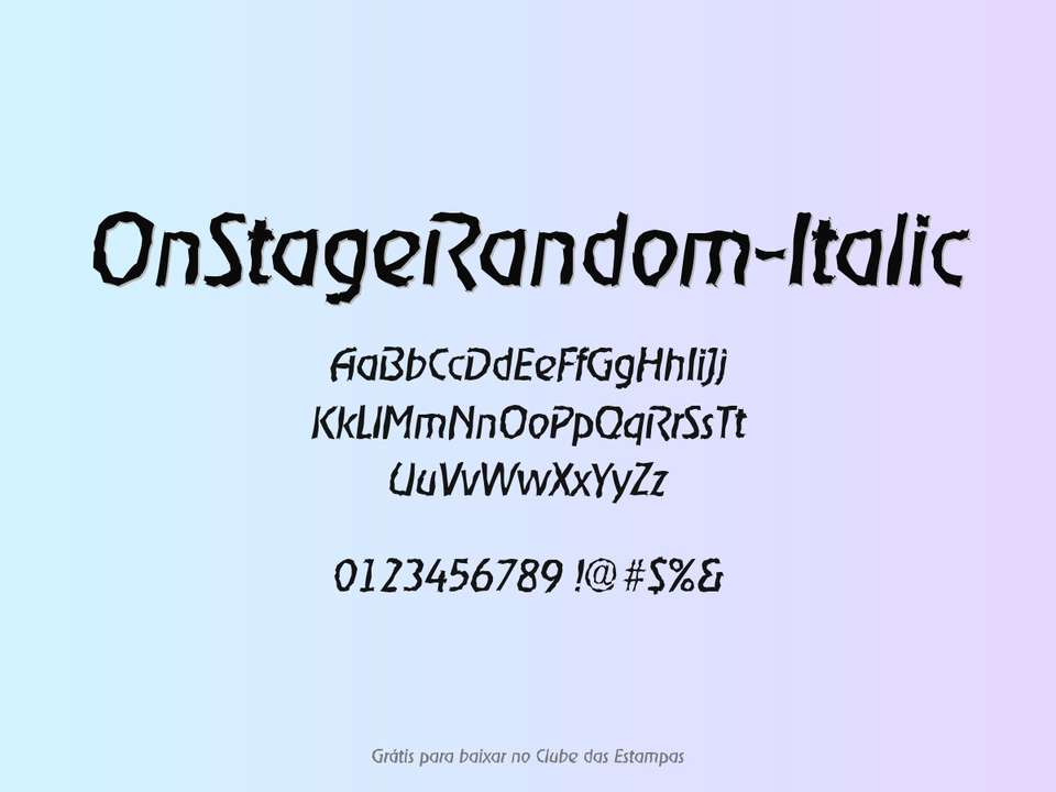Fonte Onstagerandom Italic Grátis Para Baixar