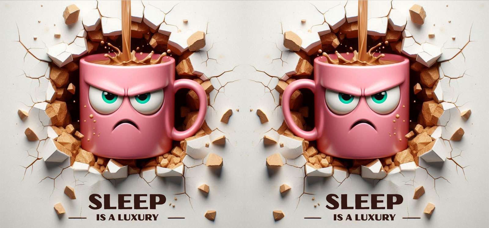 Ilustração Caneca Quebrada Com Texto Sleep Is A Luxury Ilustração Png Arte Para Caneca Grátis Pra Ba