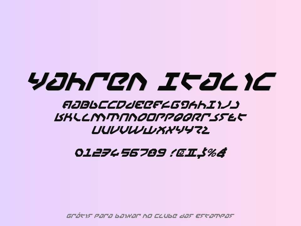 Fonte Yahren Italic Grátis Para Baixar