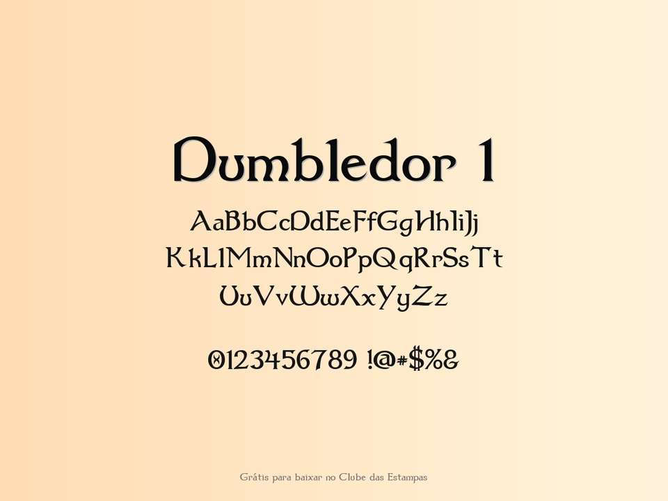 Fonte Dumbledor 1 Grátis Para Baixar