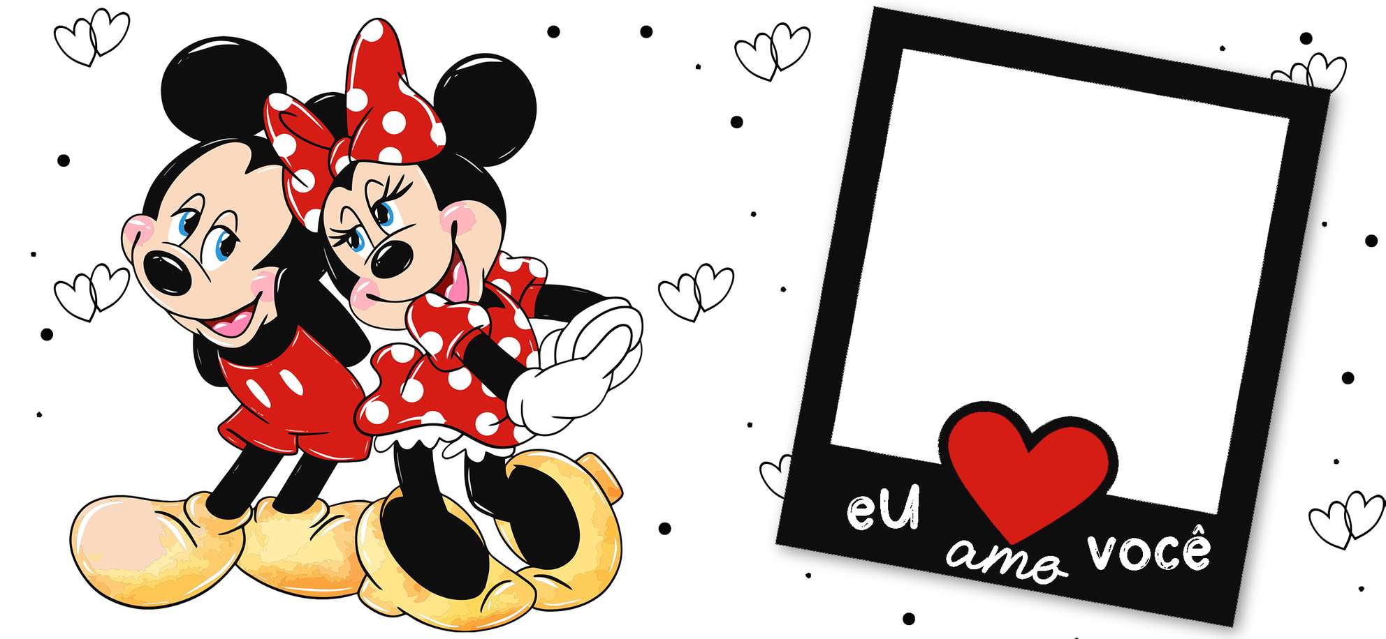 Ilustração Mickey E Minnie Em Casal, Eu Amo Você Disney Png Arte Para Caneca Grátis Pra Baixar