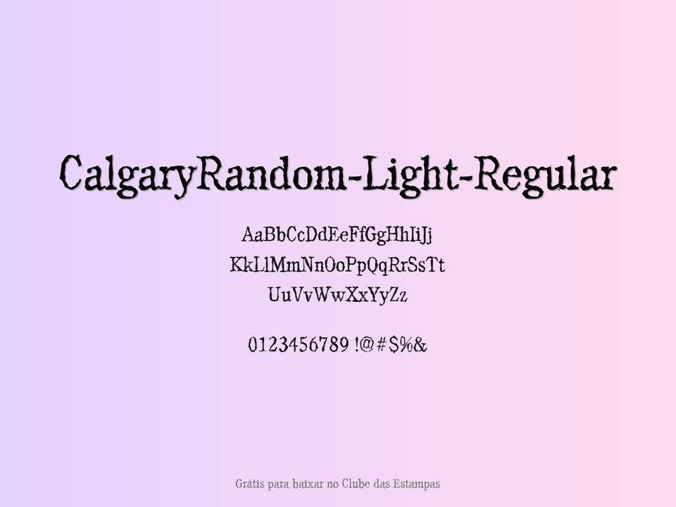 Fonte Calgaryrandom Light Regular Grátis Para Baixar