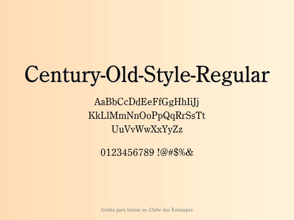 Fonte Century Old Style Regular Grátis Para Baixar