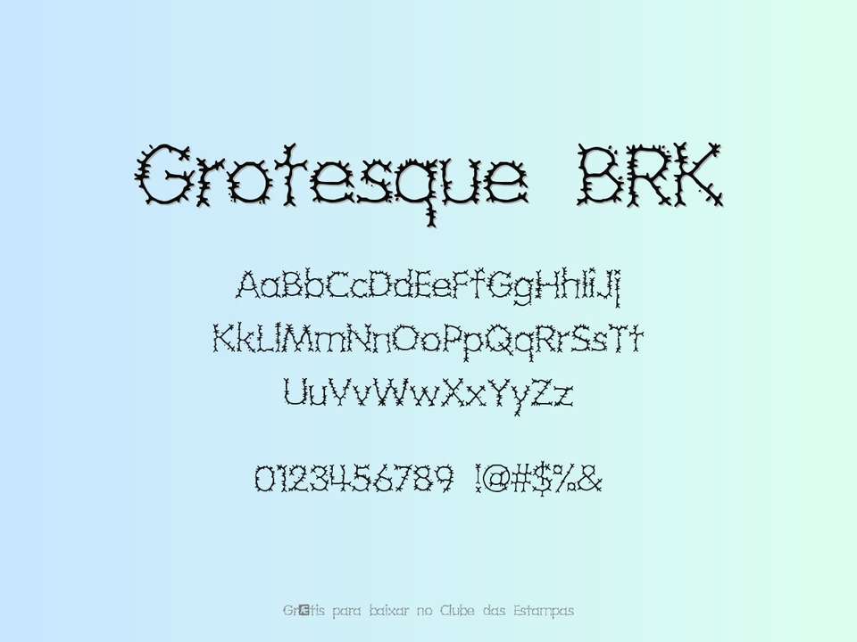 Fonte Grotesque Brk Grátis Para Baixar