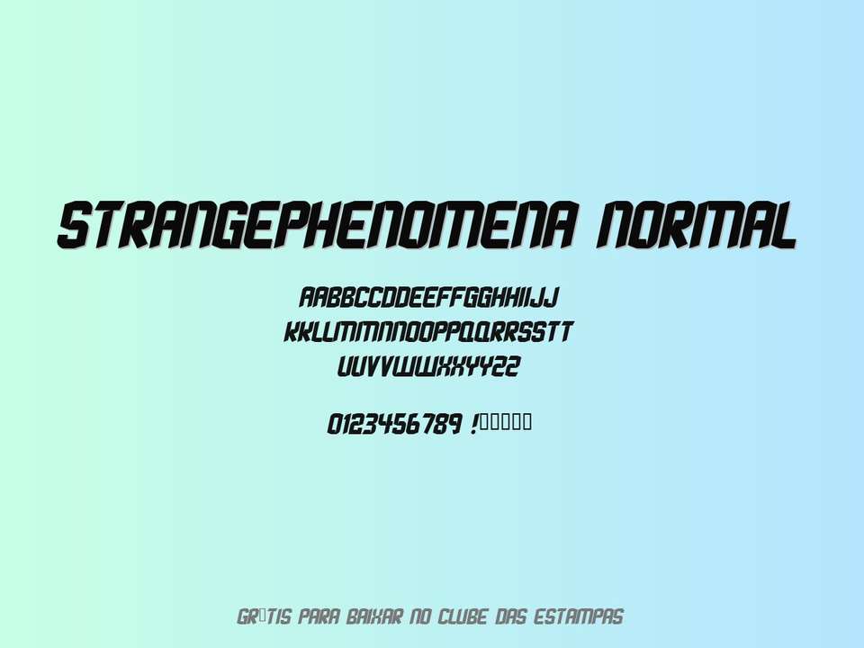 Fonte Strangephenomena Normal Grátis Para Baixar
