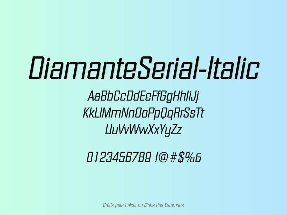 Fonte Diamanteserial Italic Grátis Para Baixar