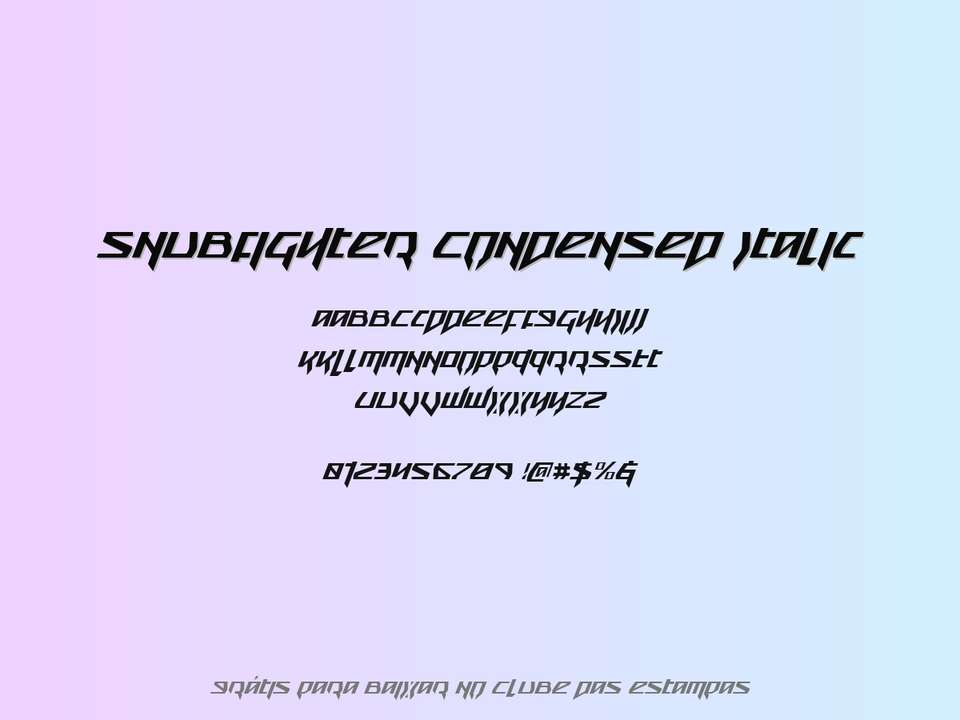Fonte Snubfighter Condensed Italic Grátis Para Baixar