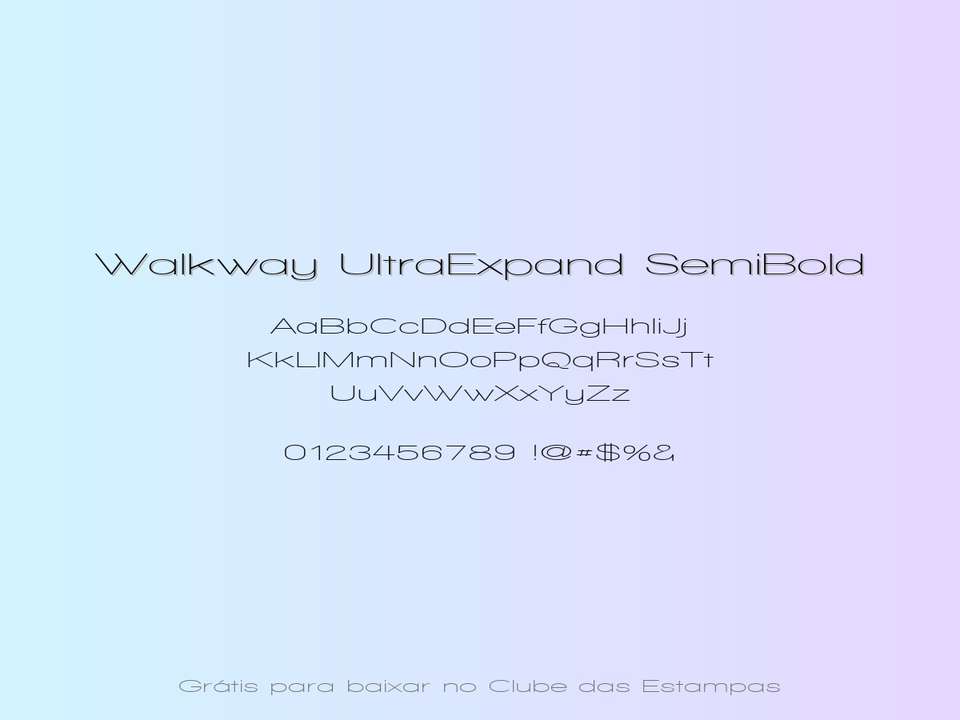 Fonte Walkway Ultraexpand Semibold Grátis Para Baixar