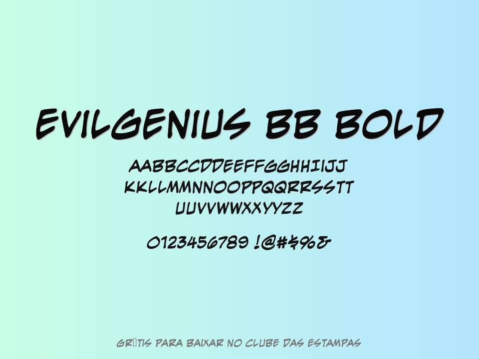 Fonte Evilgenius Bb Bold Grátis Para Baixar