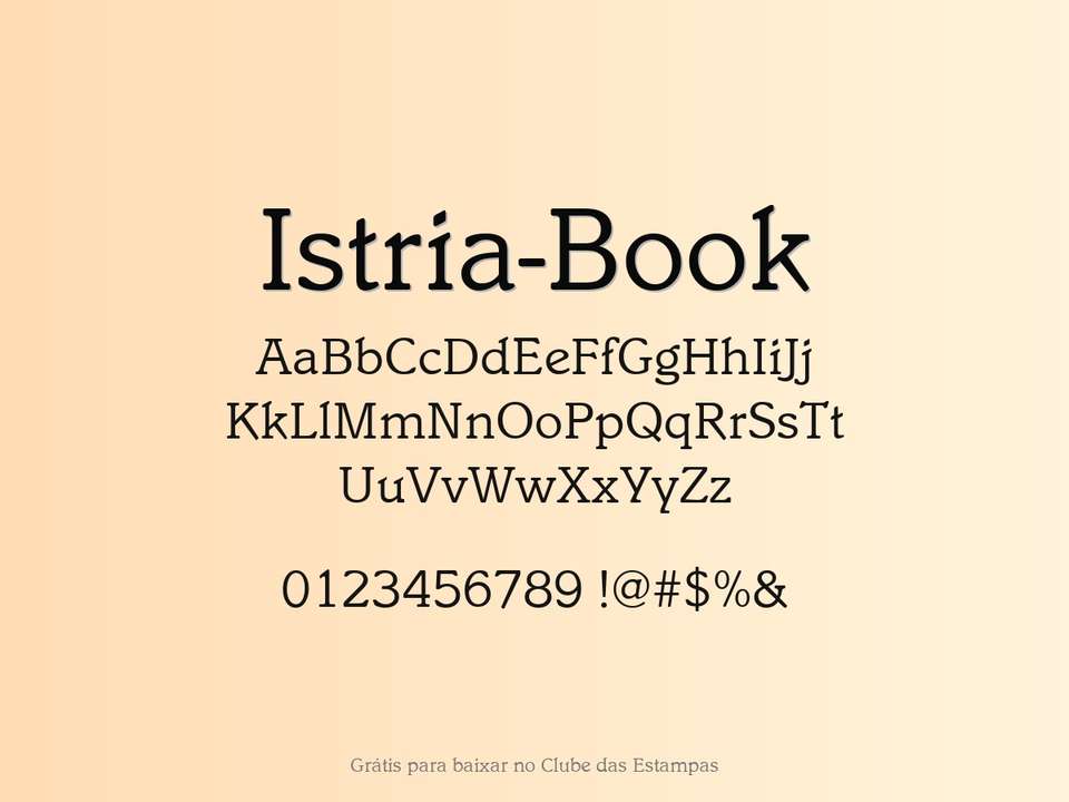 Fonte Istria Book Grátis Para Baixar