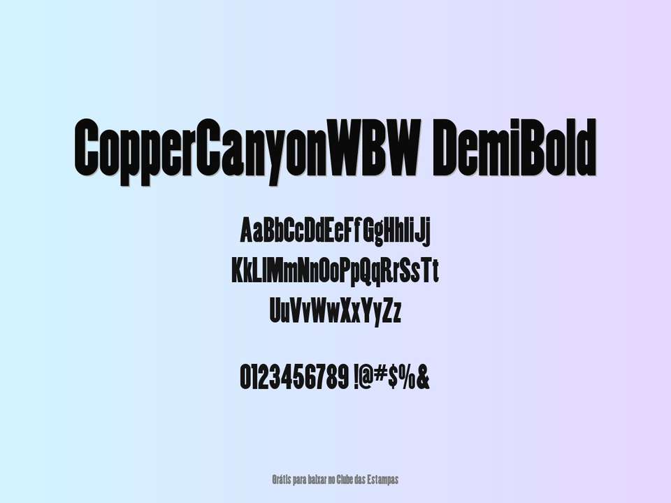 Fonte Coppercanyonwbw Demibold Grátis Para Baixar