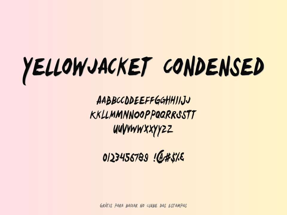 Fonte Yellowjacket Condensed Grátis Para Baixar