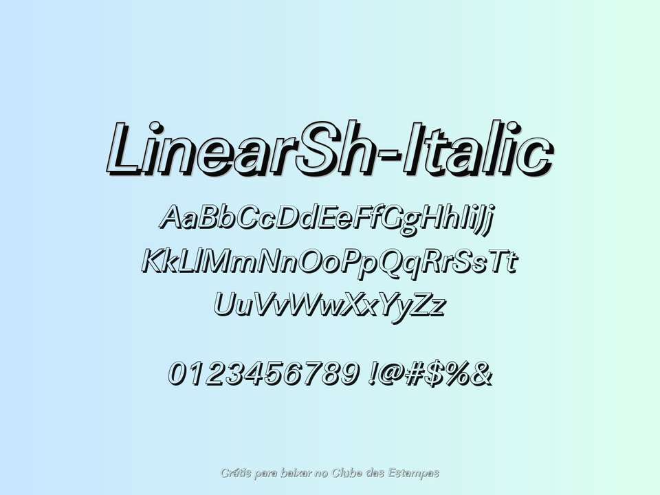 Fonte Linearsh Italic Grátis Para Baixar