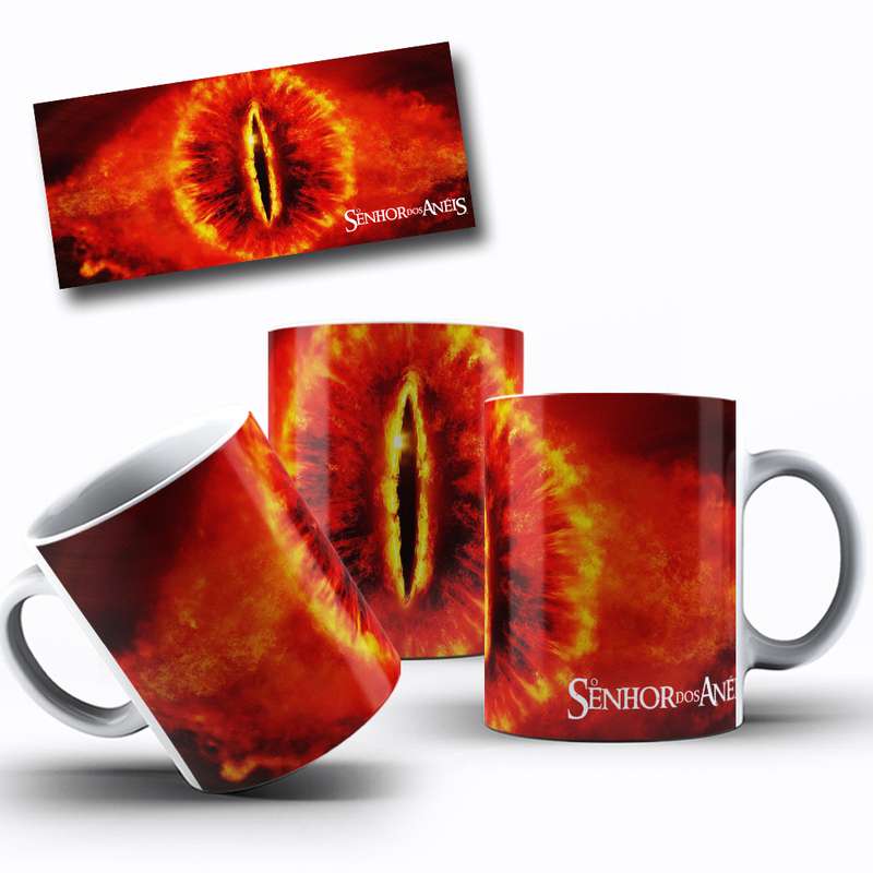 Arte Para Caneca O Senhor Dos Anéis Olho Sauron 3
